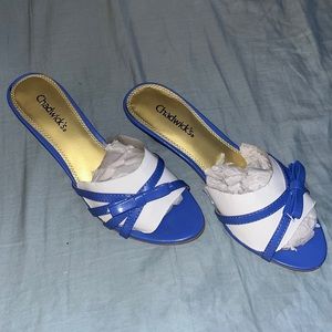 Blue Kitten Heel